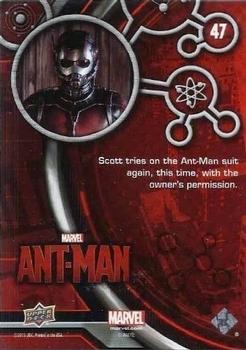 2015 Upper Deck Marvel Ant-Man #47 Scott tries on the Ant-Man suit again... Back