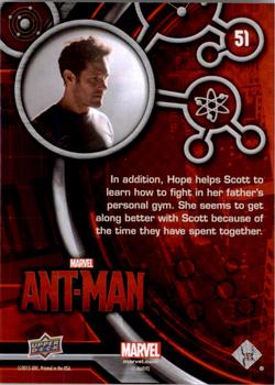 2015 Upper Deck Marvel Ant-Man #51 In addition, Hope helps Scott... Back
