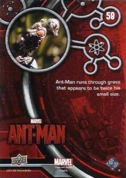 2015 Upper Deck Marvel Ant-Man #58 Ant-Man runs through grass... Back