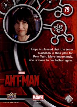 2015 Upper Deck Marvel Ant-Man #79 Hope is pleased that the team succeeds... Back