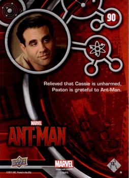 2015 Upper Deck Marvel Ant-Man #90 Relieved that Cassie is unharmed... Back