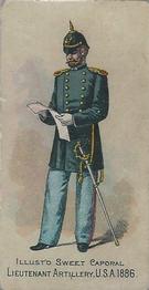 1888 Kinney Tobacco Military (N224) #NNO Lieutenant Artillery, U.S.A. 1886 Front