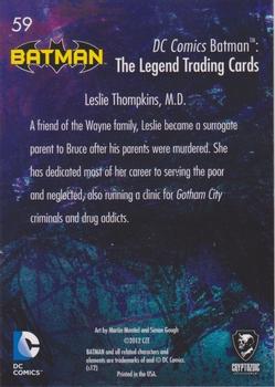 2013 Cryptozoic DC Comics Batman: The Legend - Foil #59 Leslie Thompkins, M.D. Back
