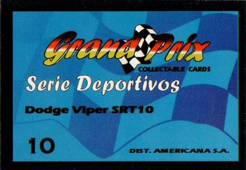 2007 Grand Prix Collectable Cards #10 Dodge Viper SRT10 Back