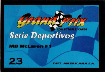 2007 Grand Prix Collectable Cards #23 MB McLaren F1 Back