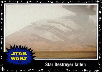 2015 Topps Star Wars Journey to the Force Awakens - Black Starfield #89 Star Destroyer fallen Front