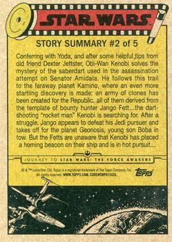 2015 Topps Star Wars Journey to the Force Awakens - Black Starfield #7 The mystery on Kamino Back