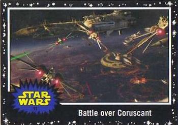 2015 Topps Star Wars Journey to the Force Awakens - Black Starfield #11 Battle over Coruscant Front