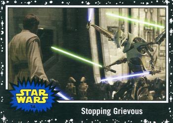 2015 Topps Star Wars Journey to the Force Awakens - Black Starfield #14 Stopping Grievous Front