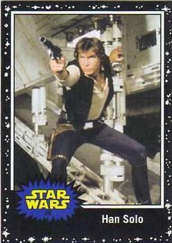 2015 Topps Star Wars Journey to the Force Awakens - Black Starfield #28 Han Solo Front