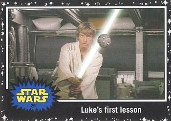 2015 Topps Star Wars Journey to the Force Awakens - Black Starfield #29 Luke's first lesson Front