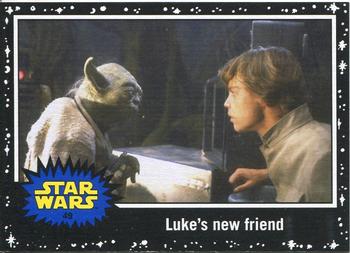 2015 Topps Star Wars Journey to the Force Awakens - Black Starfield #49 Luke's new friend Front