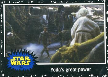 2015 Topps Star Wars Journey to the Force Awakens - Black Starfield #54 Yoda's great power Front