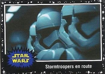 2015 Topps Star Wars Journey to the Force Awakens - Black Starfield #83 Stormtroopers en route Front