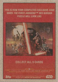 2015 Topps Star Wars Journey to the Force Awakens - Black Starfield #90 Poe pilots the X-wing Back
