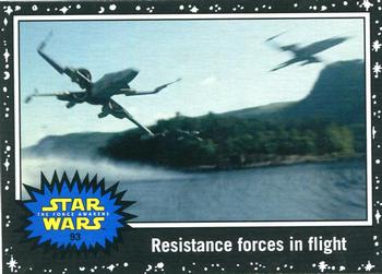 2015 Topps Star Wars Journey to the Force Awakens - Black Starfield #93 Resistance forces in flight Front