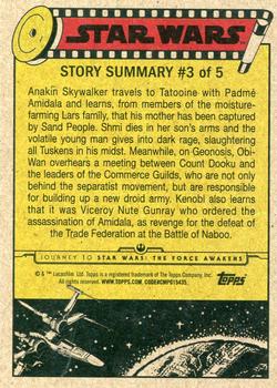 2015 Topps Star Wars Journey to the Force Awakens - Purple Starfield #8 Supreme powers Back