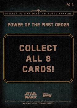 2015 Topps Star Wars Journey to the Force Awakens - Power of the First Order #FO-3 Stormtrooper Back