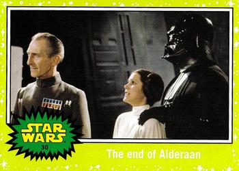 2015 Topps Star Wars Journey to the Force Awakens - Jabba Slime Green Starfield #30 The end of Alderaan Front
