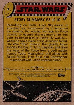 2015 Topps Star Wars Journey to the Force Awakens - Jabba Slime Green Starfield #42 Han says good-bye Back