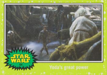2015 Topps Star Wars Journey to the Force Awakens - Jabba Slime Green Starfield #54 Yoda's great power Front