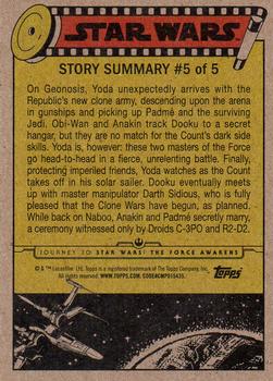 2015 Topps Star Wars Journey to the Force Awakens - Jabba Slime Green Starfield #10 The Clone Wars begin Back