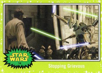 2015 Topps Star Wars Journey to the Force Awakens - Jabba Slime Green Starfield #14 Stopping Grievous Front