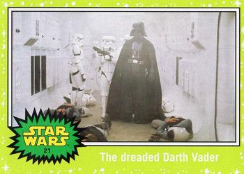2015 Topps Star Wars Journey to the Force Awakens - Jabba Slime Green Starfield #21 The dreaded Darth Vader Front