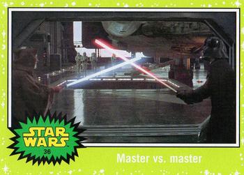 2015 Topps Star Wars Journey to the Force Awakens - Jabba Slime Green Starfield #36 Master vs. Master Front