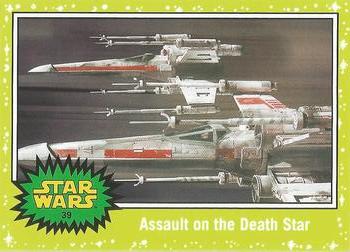 2015 Topps Star Wars Journey to the Force Awakens - Jabba Slime Green Starfield #39 Assault on the Death Star Front