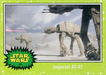 2015 Topps Star Wars Journey to the Force Awakens - Jabba Slime Green Starfield #46 Imperial AT-AT Front