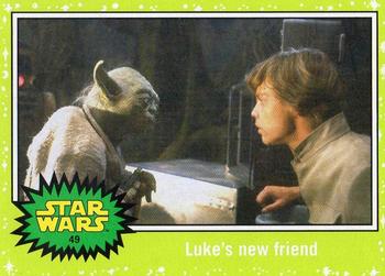 2015 Topps Star Wars Journey to the Force Awakens - Jabba Slime Green Starfield #49 Luke's new friend Front