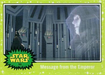 2015 Topps Star Wars Journey to the Force Awakens - Jabba Slime Green Starfield #50 Message from the Emperor Front