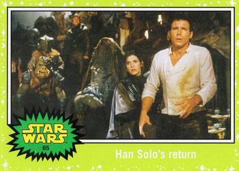 2015 Topps Star Wars Journey to the Force Awakens - Jabba Slime Green Starfield #65 Han Solo's return Front