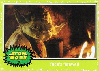 2015 Topps Star Wars Journey to the Force Awakens - Jabba Slime Green Starfield #68 Yoda's farewell Front