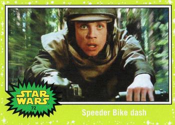 2015 Topps Star Wars Journey to the Force Awakens - Jabba Slime Green Starfield #72 Speeder Bike dash Front