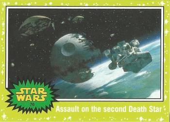2015 Topps Star Wars Journey to the Force Awakens - Jabba Slime Green Starfield #76 Assault on the second Death Star Front