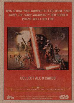 2015 Topps Star Wars Journey to the Force Awakens - Jabba Slime Green Starfield #90 Poe pilots the X-wing Back