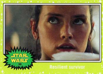 2015 Topps Star Wars Journey to the Force Awakens - Jabba Slime Green Starfield #98 Resilient survivor Front
