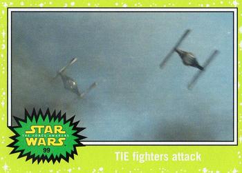 2015 Topps Star Wars Journey to the Force Awakens - Jabba Slime Green Starfield #99 TIE fighters attack Front
