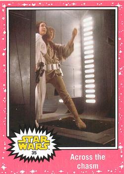 2015 Topps Star Wars Journey to the Force Awakens - Lightsaber Neon Starfield #35 Across the chasm Front