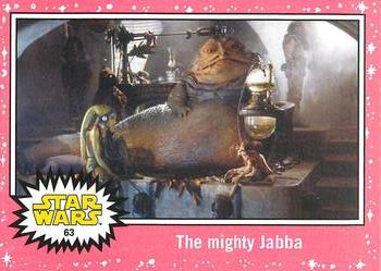 2015 Topps Star Wars Journey to the Force Awakens - Lightsaber Neon Starfield #63 The mighty Jabba Front