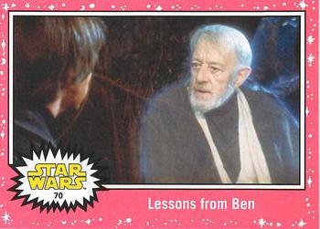2015 Topps Star Wars Journey to the Force Awakens - Lightsaber Neon Starfield #70 Lessons from Ben Front