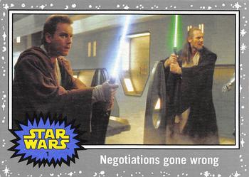 2015 Topps Star Wars Journey to the Force Awakens - Death Star Silver Starfield #1 Negotiations gone wrong Front