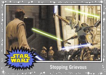 2015 Topps Star Wars Journey to the Force Awakens - Death Star Silver Starfield #14 Stopping Grievous Front