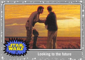 2015 Topps Star Wars Journey to the Force Awakens - Death Star Silver Starfield #20 Looking to the future Front