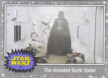 2015 Topps Star Wars Journey to the Force Awakens - Death Star Silver Starfield #21 The dreaded Darth Vader Front