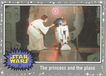 2015 Topps Star Wars Journey to the Force Awakens - Death Star Silver Starfield #22 The princess and the plans Front