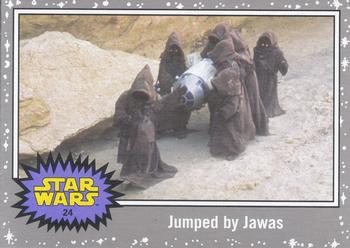 2015 Topps Star Wars Journey to the Force Awakens - Death Star Silver Starfield #24 Jumped by Jawas Front