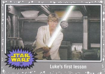 2015 Topps Star Wars Journey to the Force Awakens - Death Star Silver Starfield #29 Luke's first lesson Front